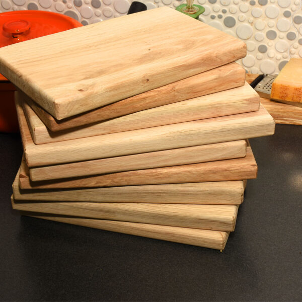 oak chopping board size stack